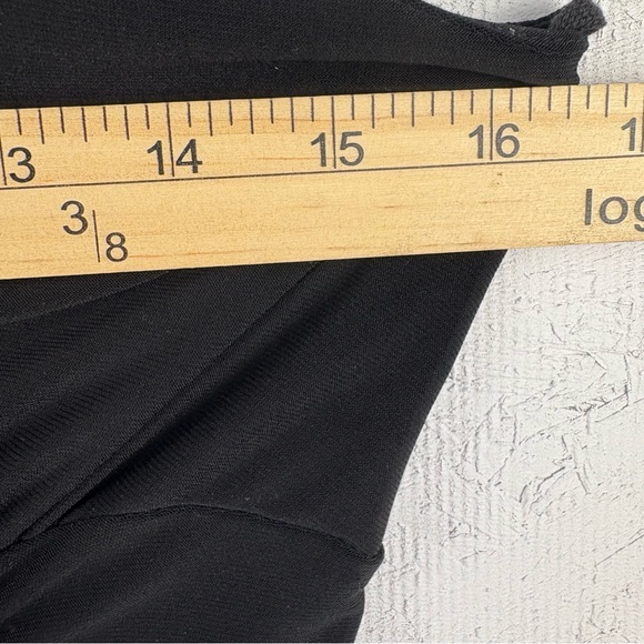 VTG Y2K Purple Rain Black Ruched Fairy Dress Spaghetti Straps Asymmetrical Hem M - Picture 6 of 6